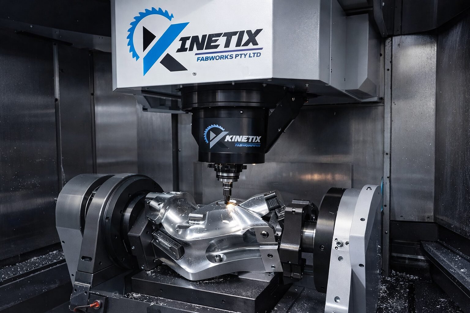 Precision milling in action with CNC at Kinetix FabWorks